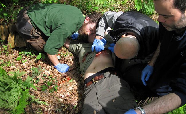 Treating a Gunshot Wound Before Help Arrives