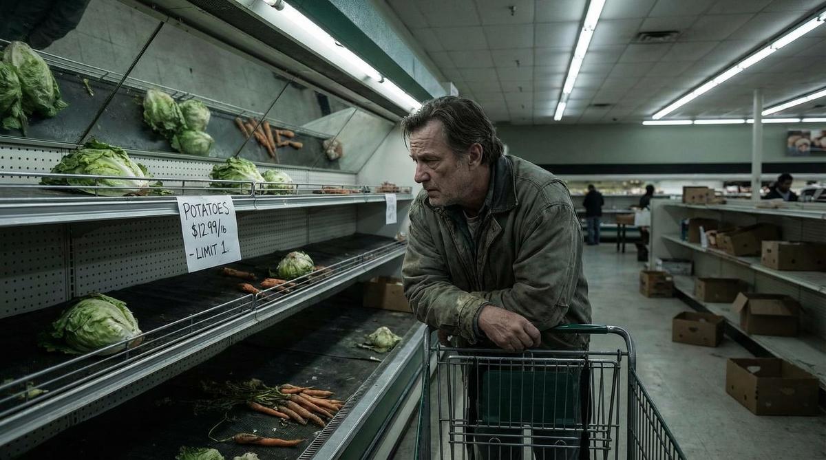 Empty Grocery Store Shelves