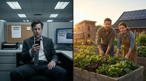 Recession-proof income: corporate layoffs vs. homestead self-sufficiency