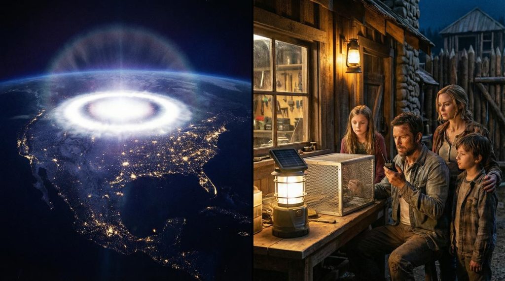 EMP attack over the United States — family prepares with Faraday cage