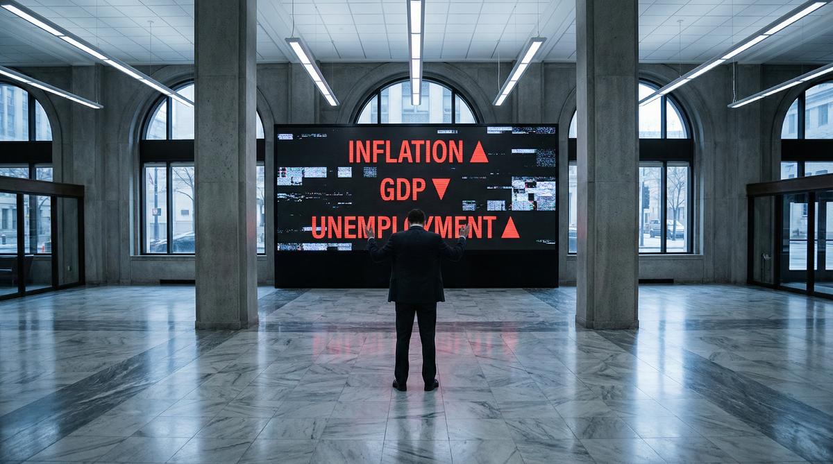 Federal Reserve trapped by stagflation — inflation up, GDP down, unemployment rising